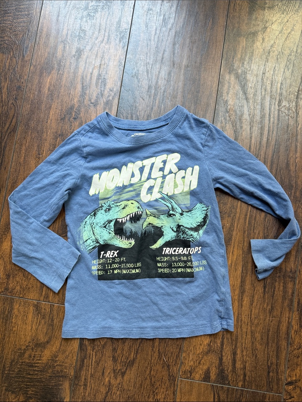 T. rex and triceratops long sleeve shirt